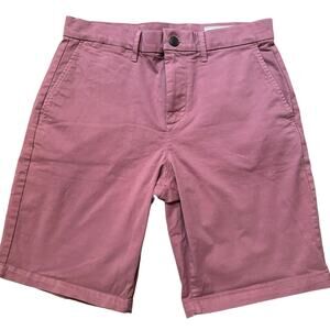 Gap Men's Flat Front Chino Shorts Stretch Sun Washed Pink 28x10
